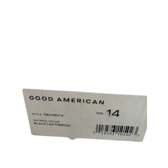 Good American Ankle Chelsea Boots Combat Lug Sole Pull On Leather Black Size 14 - Picture 10 of 10